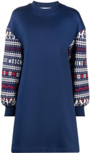 Love Moschino Sweaterjurk met lange mouwen Blauw