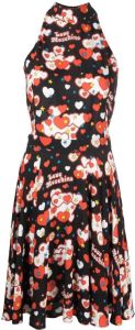 Love Moschino Mini-jurk met logoprint Zwart
