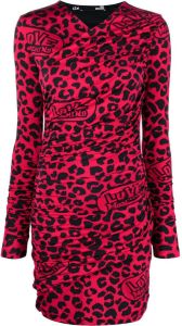 Love Moschino Mini-jurk met luipaardprint Roze
