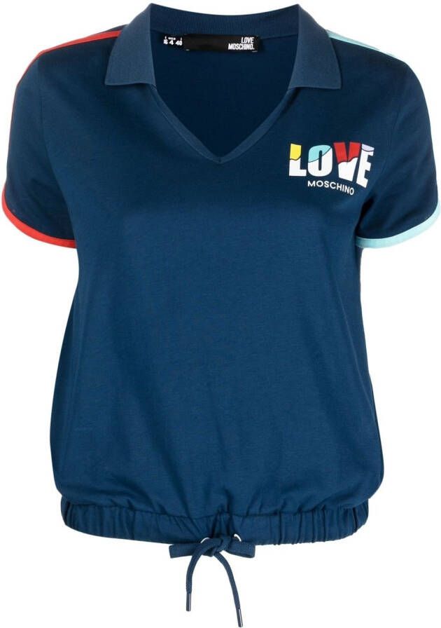 Love Moschino Polotop met trekkoord Blauw
