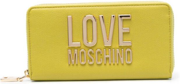 Love Moschino Portemonnee met logo Groen