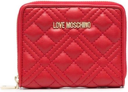 Love Moschino Portemonnee met logoplakkaat Rood