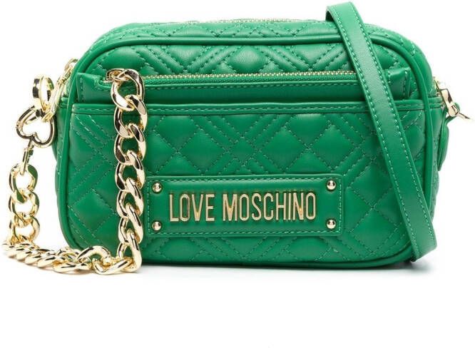 Love Moschino Gewatteerde crossbodytas Groen