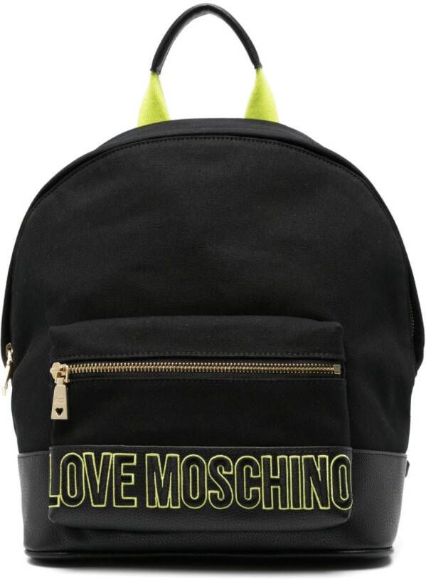Love Moschino Rugzak met geborduurd logo Zwart