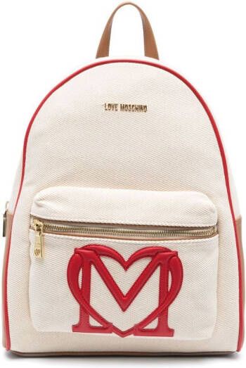 Love Moschino Rugzak met logopatch Beige