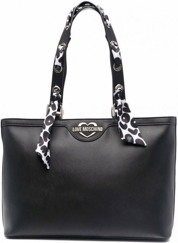 Love Moschino Schoudertas met dierenprint Zwart