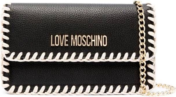 Love Moschino Schoudertas met logo Zwart