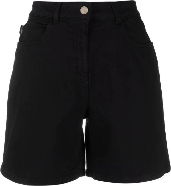 Love Moschino Shorts met logopatch Zwart