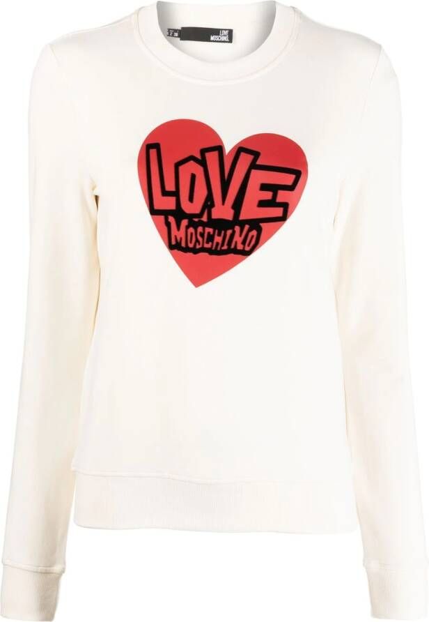 Love Moschino Sweater met logo Wit
