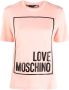 Love Moschino T-shirt met logopatch Roze - Thumbnail 1