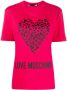Love Moschino Rode Katoenen T-Shirt Red Dames - Thumbnail 2
