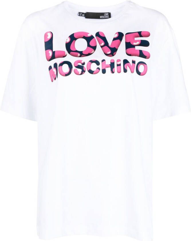 Love Moschino T-shirt met logoprint Wit