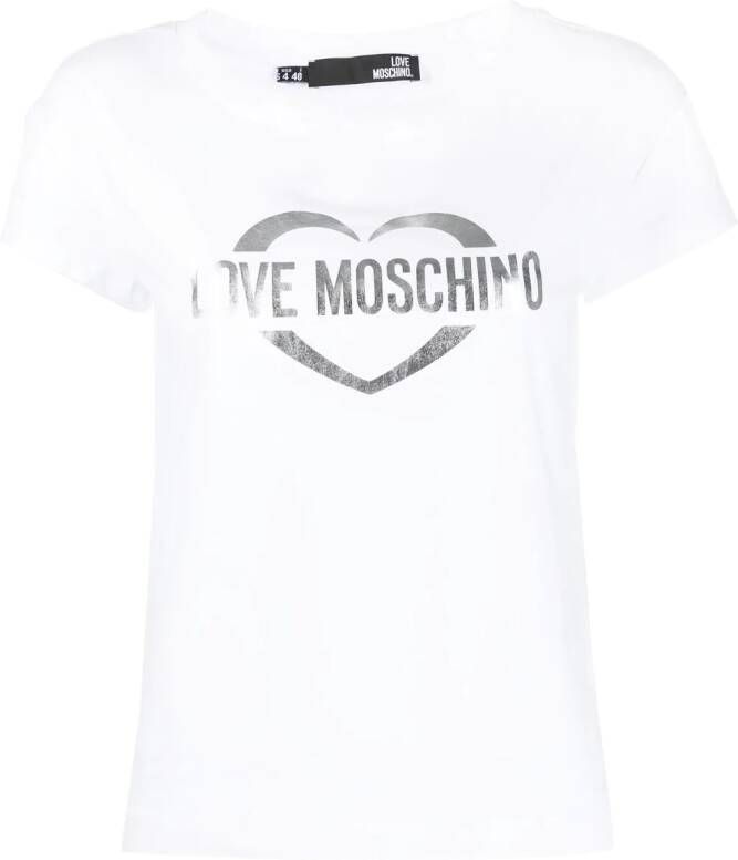 Love Moschino T-shirt met logoprint Wit