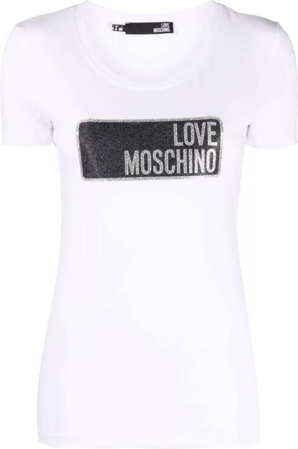 Love Moschino T-shirt met logoprint Wit