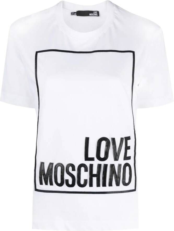 Love Moschino T-shirt met logoprint Wit