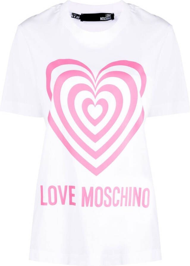 Love Moschino T-shirt met patroon Wit