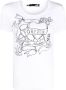 Love Moschino T-shirt met tekst Wit - Thumbnail 1