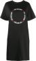 Love Moschino T-shirtjurk met logoprint Zwart - Thumbnail 1