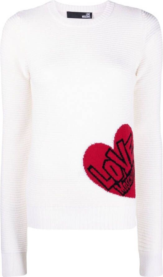 Love Moschino Trui met logo Wit