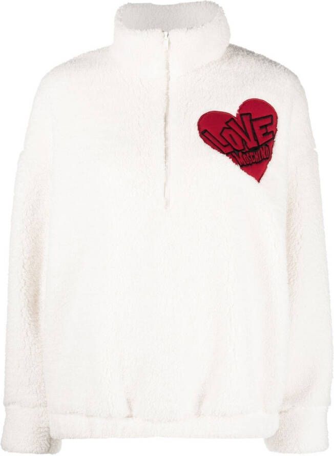 Love Moschino Trui met logopatch Wit