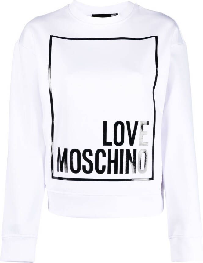 Love Moschino Trui met logoprint Wit