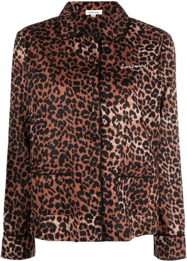 Love Stories Blouse met luipaardprint Bruin