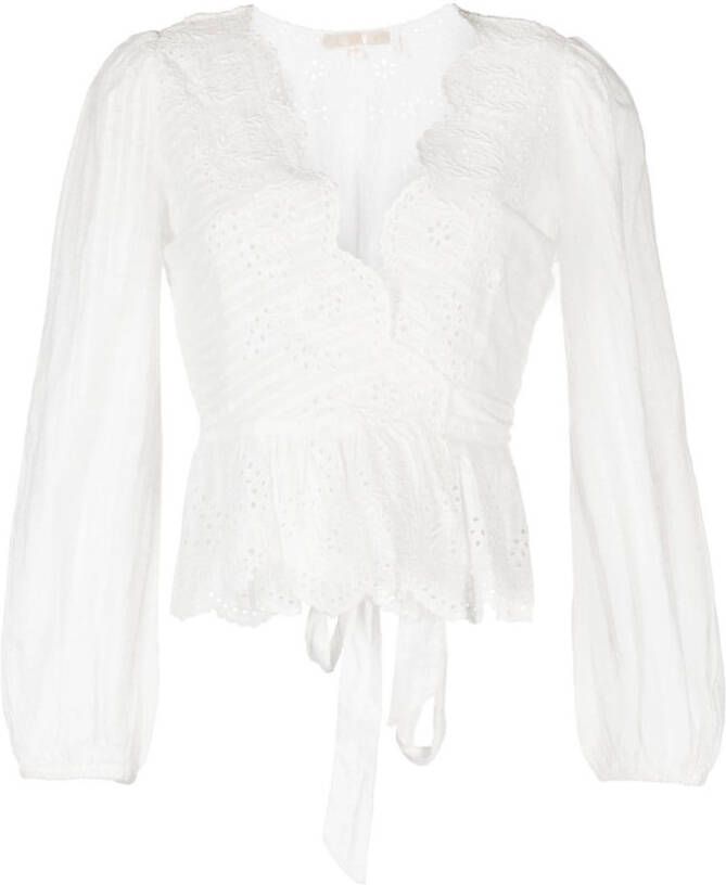 LoveShackFancy Broderie anglaise blouse Wit