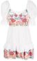 LoveShackFancy Broderie anglaise mini-jurk Wit - Thumbnail 1