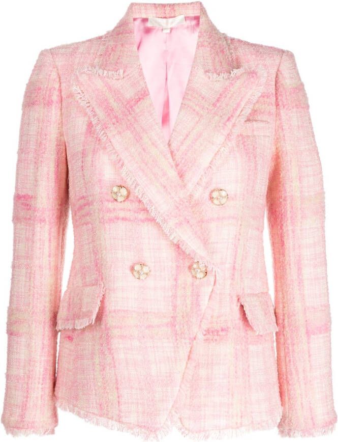 LoveShackFancy Tweed blazer Roze