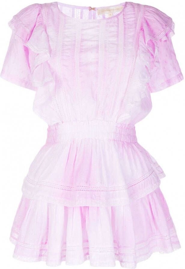 LoveShackFancy Jurk met ruches Roze