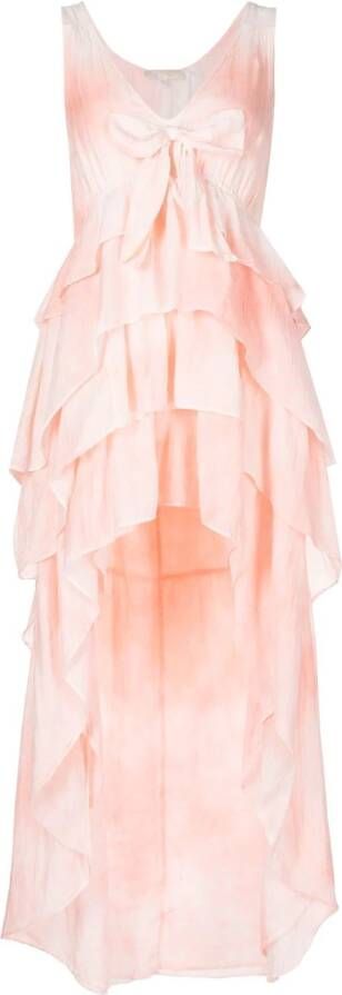LoveShackFancy Midi-jurk met lange achterkant Roze