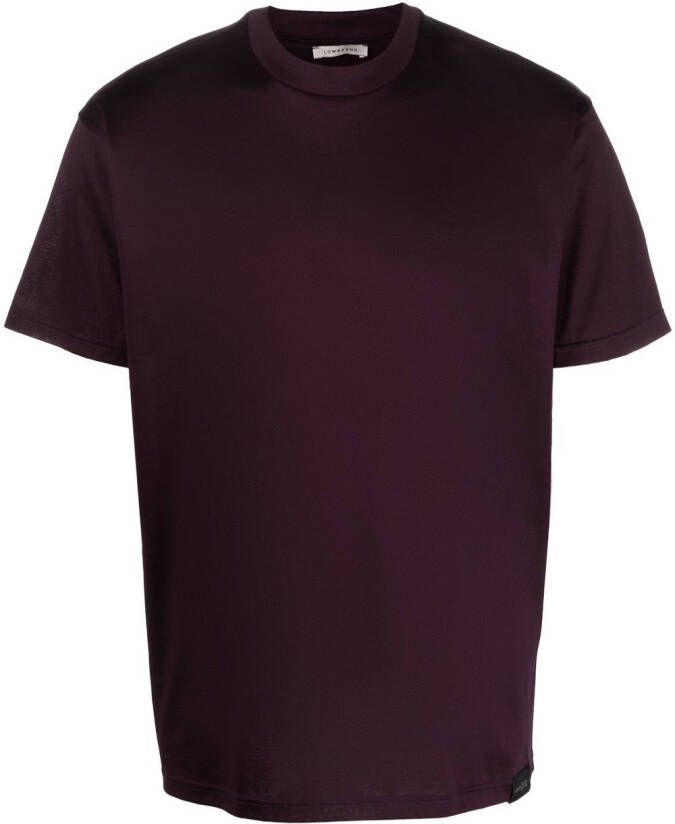 Low Brand T-shirt met ronde hals Rood