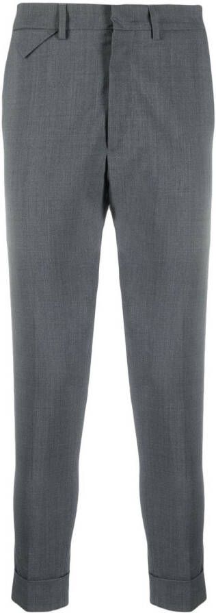 Low Brand Pantalon met melangé-effect Grijs