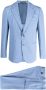 Low Brand Pak met enkele rij knopen Blauw - Thumbnail 1