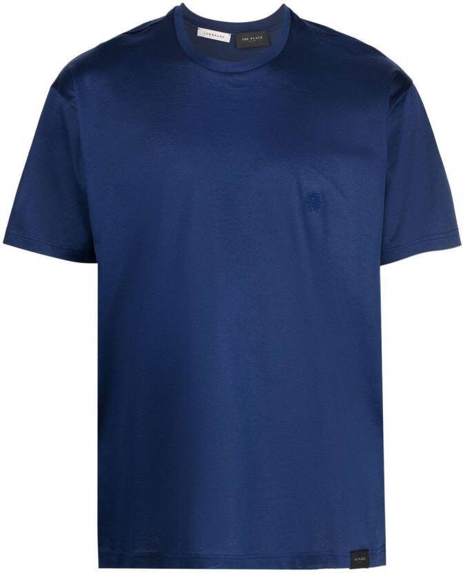 Low Brand x The Place Gallery T-shirt met geborduurd logo Blauw