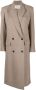 Low Classic Jas met dubbele rij knopen Beige - Thumbnail 1