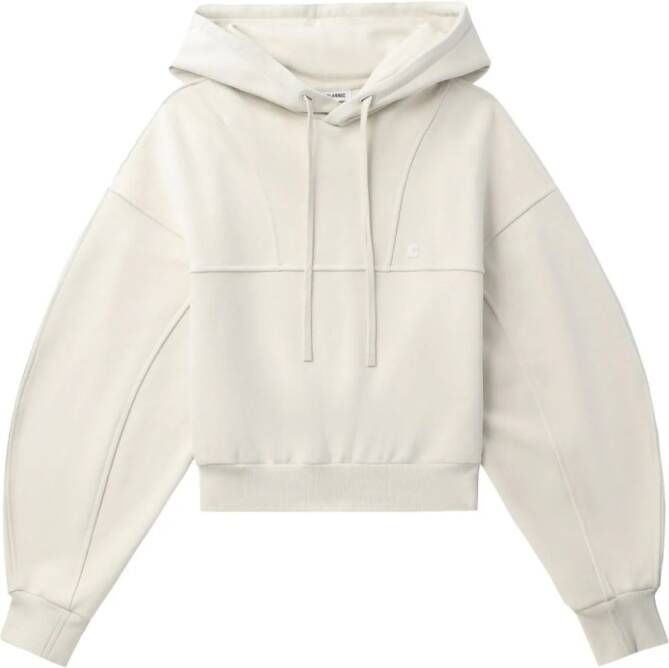 Low Classic Hoodie met logopatch Wit