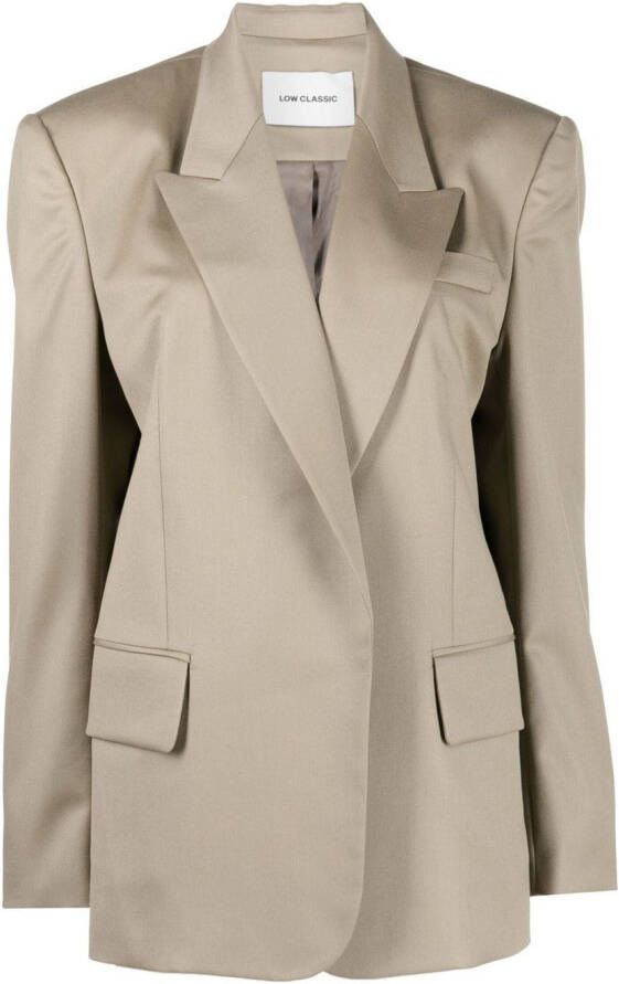 Low Classic Jack met gekerfde kraag Beige