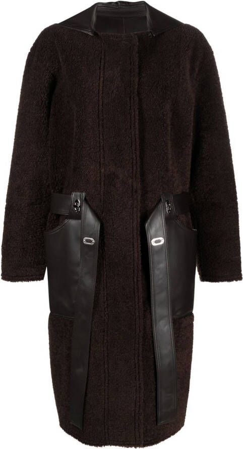 Low Classic Jas van imitatieleer Bruin