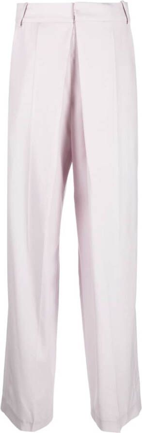 Low Classic Pantalon met geplooid detail Paars