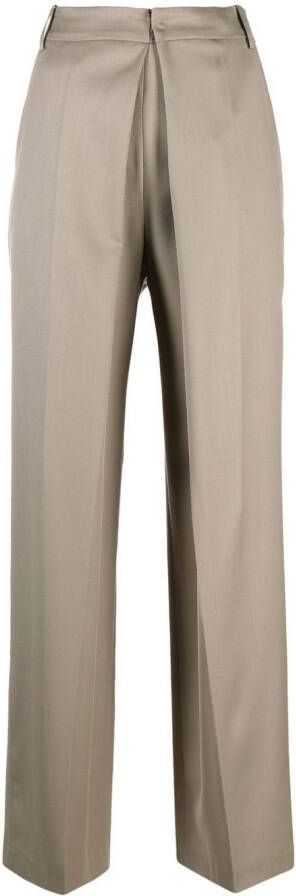 Low Classic Pantalon met geplooid detail Grijs