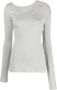 Low Classic T-shirt met uitgesneden detail Grijs - Thumbnail 1