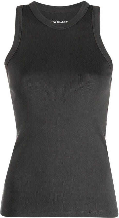 Low Classic Top met ronde hals Grijs