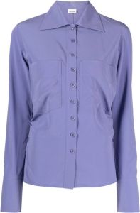 Low Classic Zijden blouse Paars