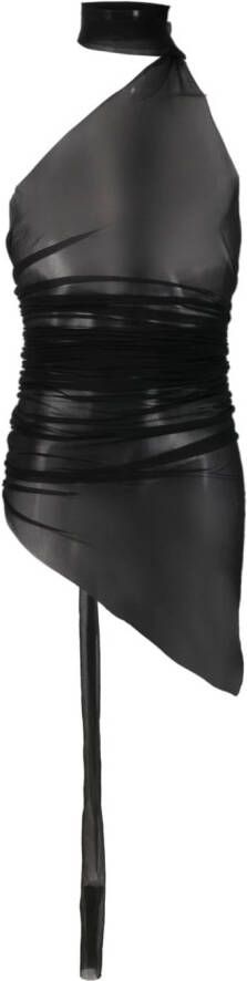 Ludovic de Saint Sernin Asymmetrische haltertop Zwart