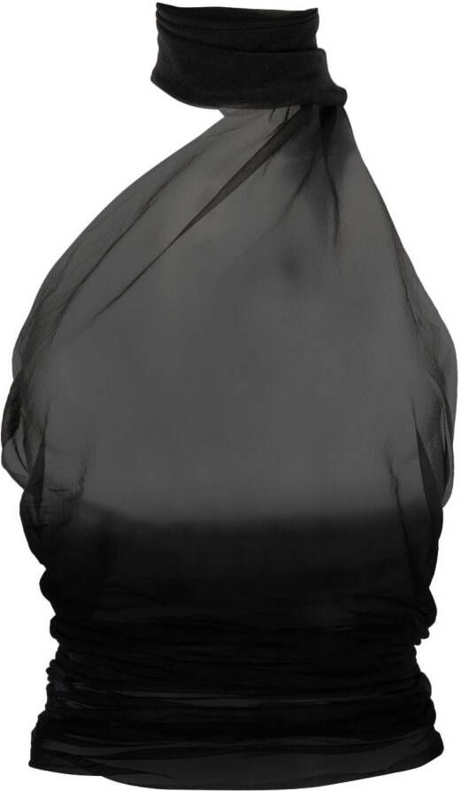 Ludovic de Saint Sernin Chiffon halterjurk Zwart