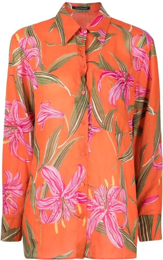 Luisa Cerano Blouse met print Oranje