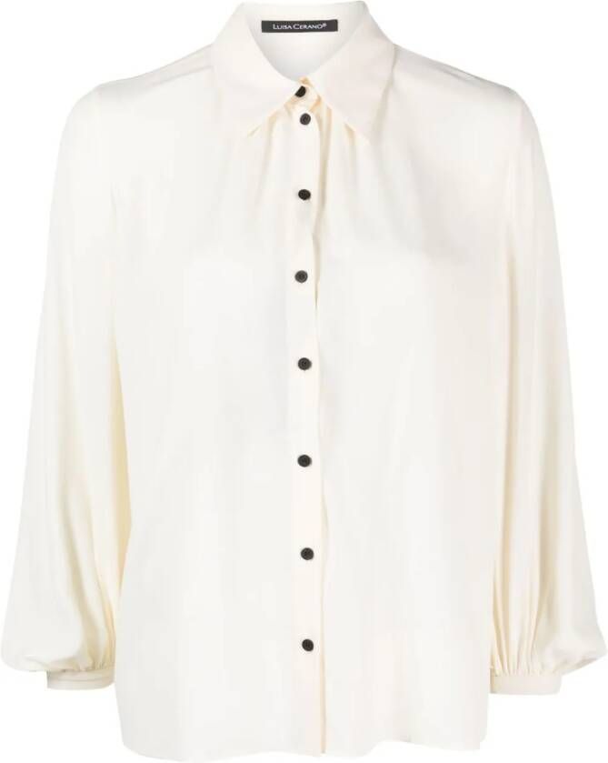 Luisa Cerano Blouse met lange mouwen Beige