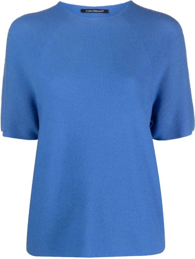 Luisa Cerano T-shirt met ronde hals Blauw