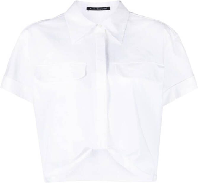 Luisa Cerano Cropped blouse Wit